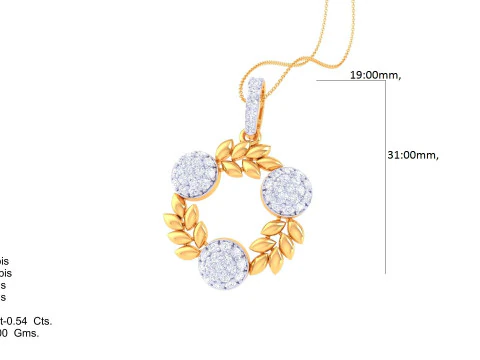 3D Printable Cad jewelry design of Lady diamond Pendant 3D Model