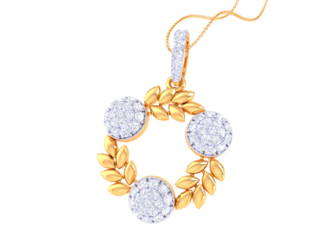 3D Printable Cad jewelry design of Lady diamond Pendant 3D Model