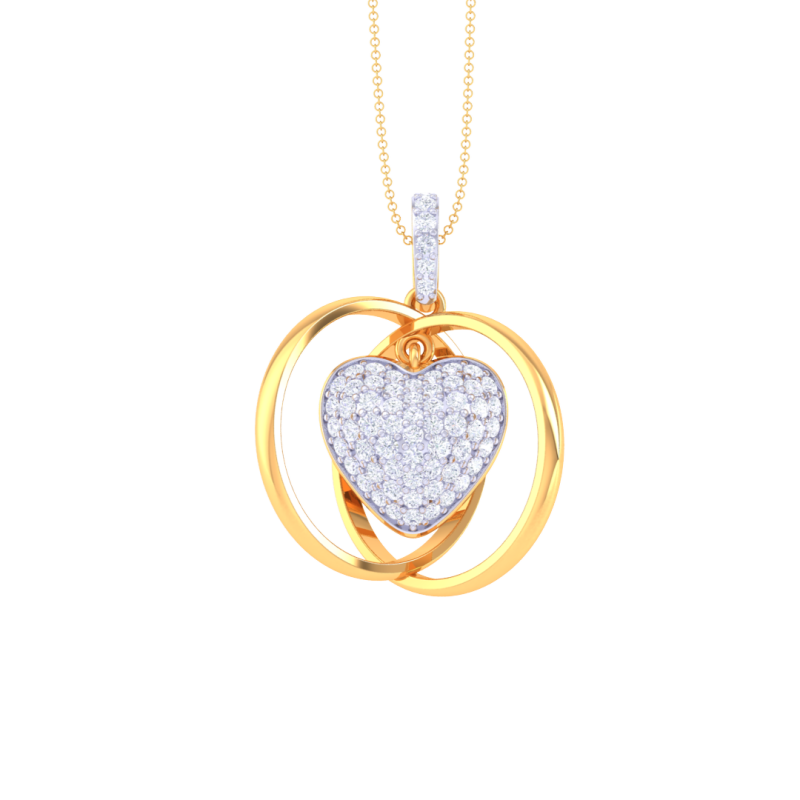 3D Printable Cad jewelry design of Lady diamond Pendant 3D Model .c4d .max .obj .3ds .fbx .stl .blend