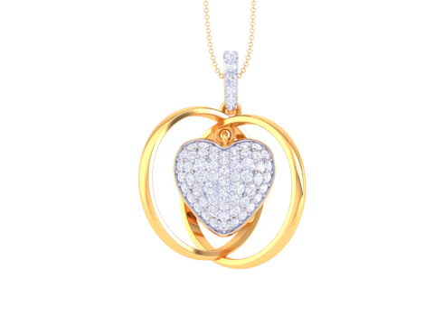 女士钻石吊坠的 3D 可打印 Cad 珠宝设计 3D 模型