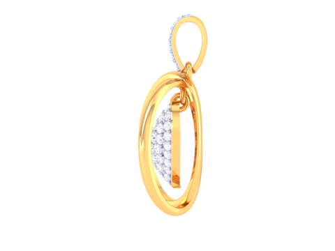 3D Printable Cad jewelry design of Lady diamond Pendant 3D Model