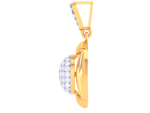 3D Printable Cad jewelry design of Lady diamond Pendant 3D 模型