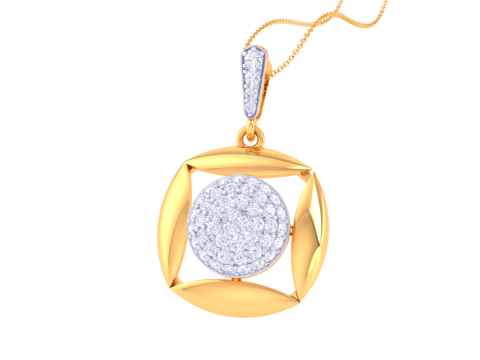 3D Printable Cad jewelry design of Lady diamond Pendant 3D 模型