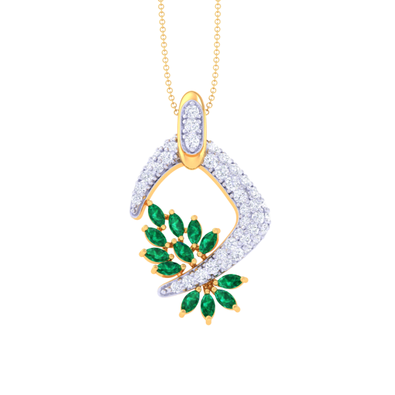 3D Printable Cad jewelry design of Lady diamond Pendant 3D 模型 .c4d .max .obj .3ds .fbx .stl .blend 