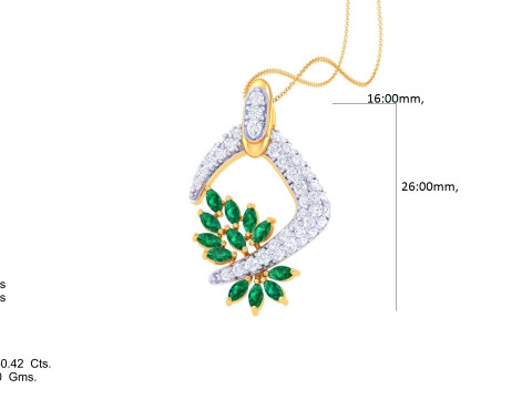 3D Printable Cad jewelry design of Lady diamond Pendant 3D 模型