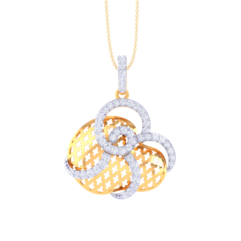 3D Printable Cad jewelry design of Lady diamond Pendant 3Dモデル .c4d .max .obj .3ds .fbx .stl .blend