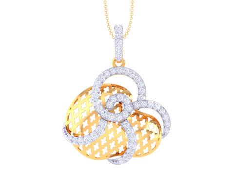3D Printable Cad jewelry design of Lady diamond Pendant 3D Модель