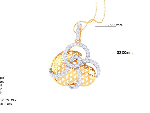 3D Printable Cad jewelry design of Lady diamond Pendant 3Dモデル