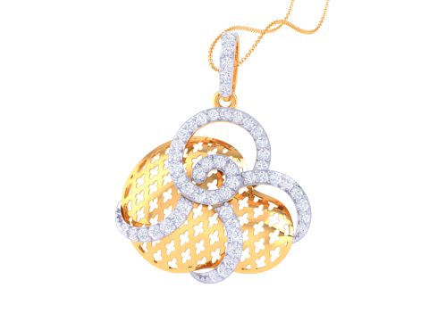 3D Printable Cad jewelry design of Lady diamond Pendant 3Dモデル