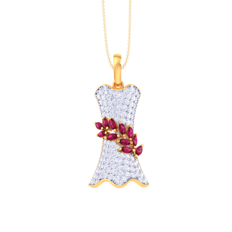 3D Printable Cad jewelry design of Lady diamond Pendant 3Dモデル .c4d .max .obj .3ds .fbx .stl .blend