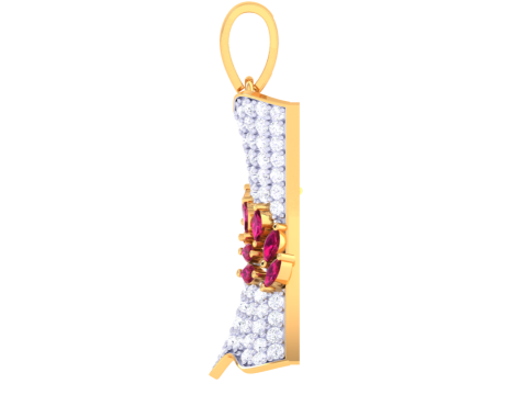 3D Printable Cad jewelry design of Lady diamond Pendant 3Dモデル