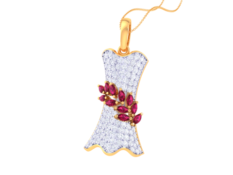 3D Printable Cad jewelry design of Lady diamond Pendant 3Dモデル