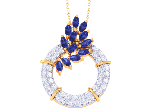 3D Printable Cad jewelry design of Lady diamond Pendant 3D Модель