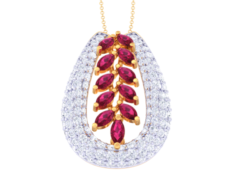 3D Printable Cad jewelry design of Lady diamond Pendant 3D Модель
