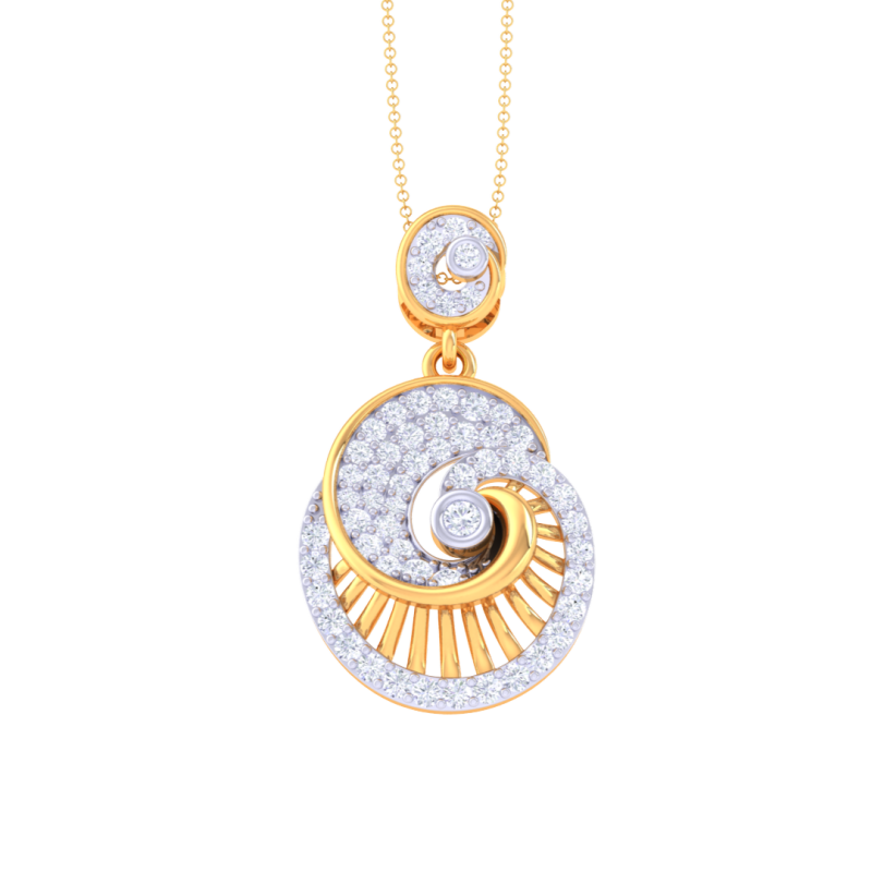 3D Printable Cad jewelry design of Lady diamond Pendant 3Dモデル .c4d .max .obj .3ds .fbx .stl .blend