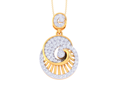 3D Printable Cad jewelry design of Lady diamond Pendant 3D Модель