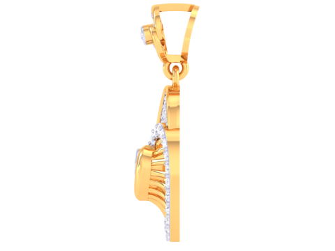 3D Printable Cad jewelry design of Lady diamond Pendant 3Dモデル