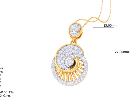 3D Printable Cad jewelry design of Lady diamond Pendant 3Dモデル