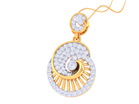 3D Printable Cad jewelry design of Lady diamond Pendant 3Dモデル
