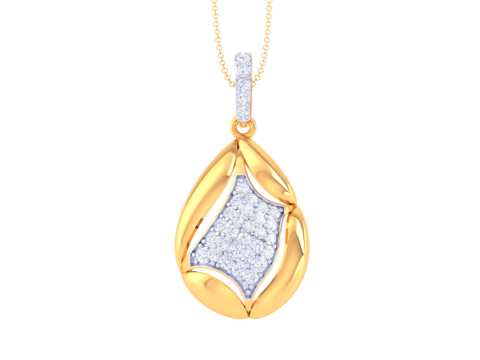 3D Printable Cad jewelry design of Lady diamond Pendant 3D Модель