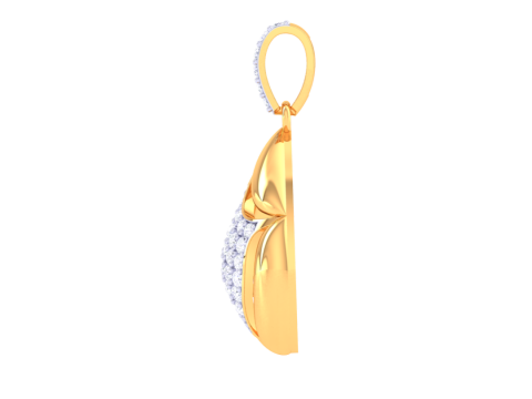 3D Printable Cad jewelry design of Lady diamond Pendant 3D Model