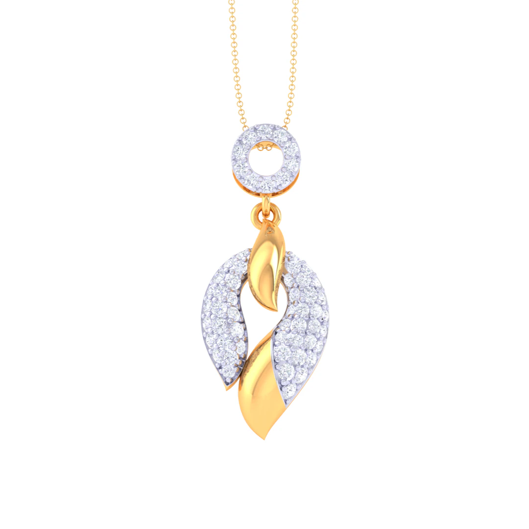 3D Printable Cad jewelry design of Lady diamond Pendant 3D Model .c4d .max .obj .3ds .fbx .stl .blend 