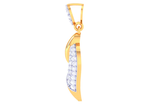 3D Printable Cad jewelry design of Lady diamond Pendant 3D Model