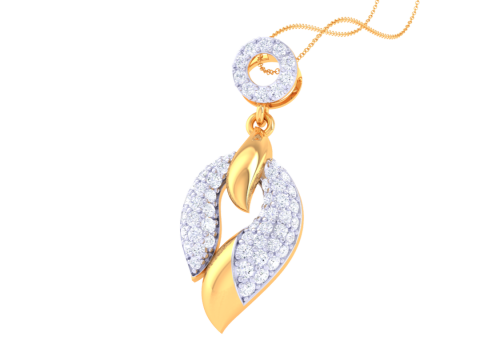 3D Printable Cad jewelry design of Lady diamond Pendant 3D Model