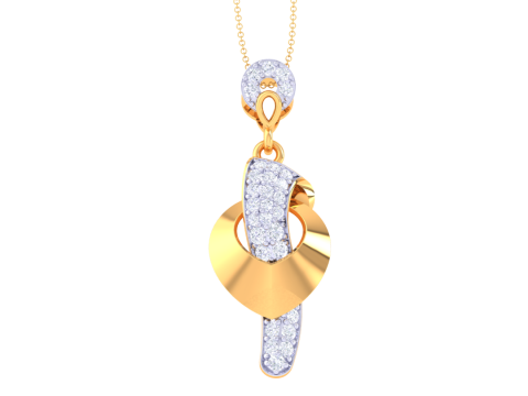3D Printable Cad jewelry design of Lady diamond Pendant 3D Модель