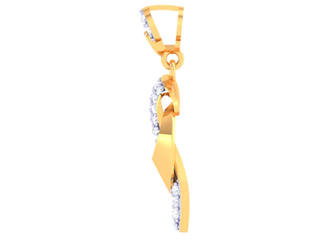 3D Printable Cad jewelry design of Lady diamond Pendant 3D Model