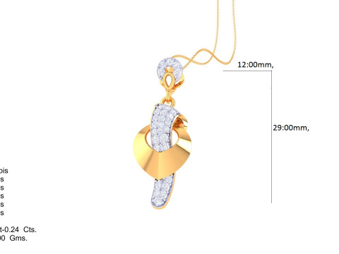 3D Printable Cad jewelry design of Lady diamond Pendant 3D 模型