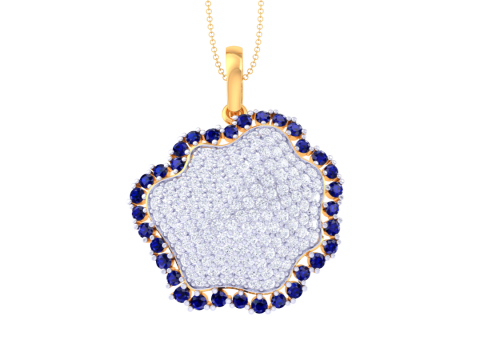 3D Printable Cad jewelry design of Lady diamond Pendant 3D Модель