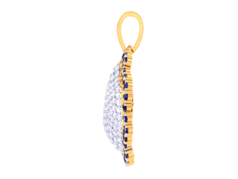 3D Printable Cad jewelry design of Lady diamond Pendant 3D Model