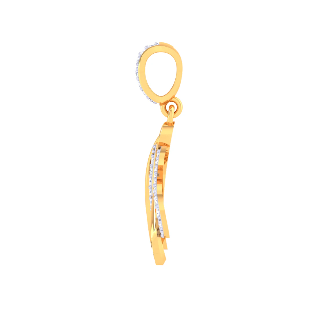 3D Printable Cad jewelry design of Lady diamond Pendant 3D Model .c4d .max .obj .3ds .fbx .stl .blend