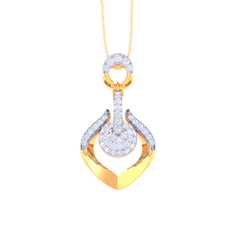 3D Printable Cad jewelry design of Lady diamond Pendant 3D Модель .c4d .max .obj .3ds .fbx .stl .blend 