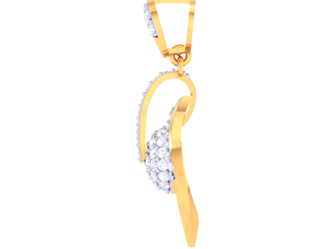 3D Printable Cad jewelry design of Lady diamond Pendant 3D Модель