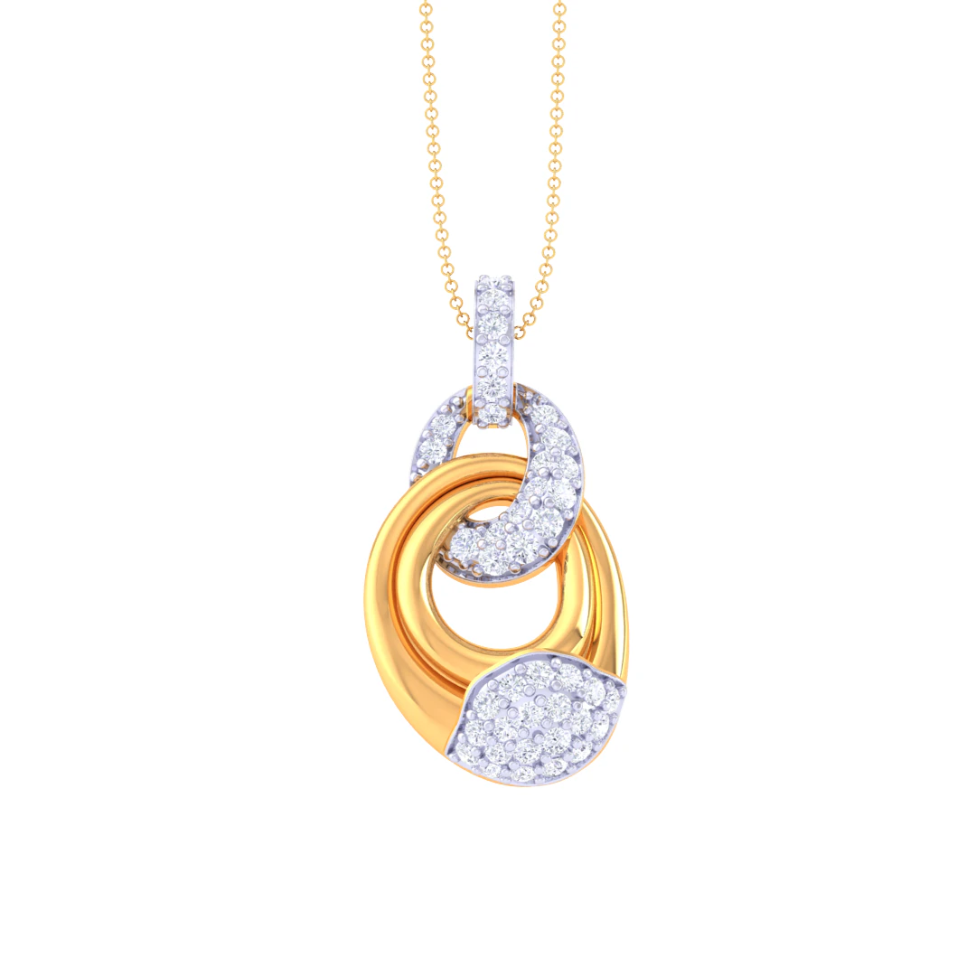 3D Printable Cad jewelry design of Lady diamond Pendant 3D Model .c4d .max .obj .3ds .fbx .stl .blend 