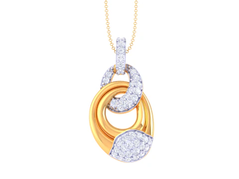 3D Printable Cad jewelry design of Lady diamond Pendant 3D Model