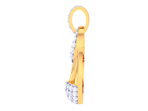 3D Printable Cad jewelry design of Lady diamond Pendant Model 3D
