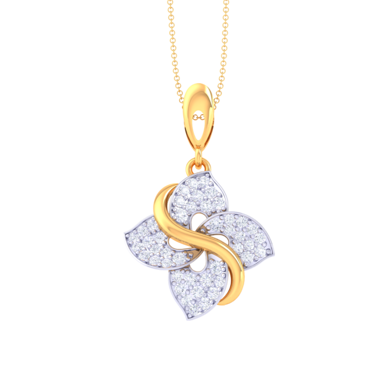 3D Printable Cad jewelry design of Lady diamond Pendant Model 3D .c4d .max .obj .3ds .fbx .stl .blend