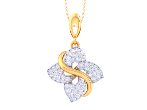 3D Printable Cad jewelry design of Lady diamond Pendant 3D 模型