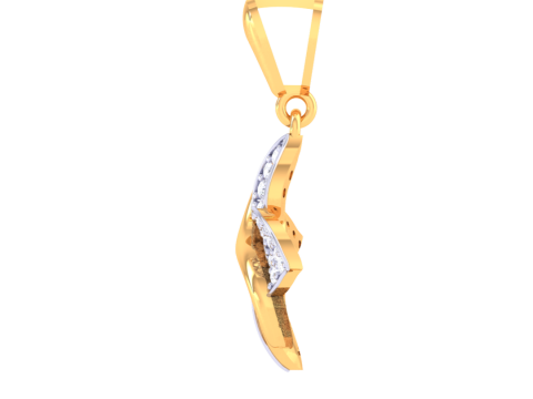 3D Printable Cad jewelry design of Lady diamond Pendant Model 3D