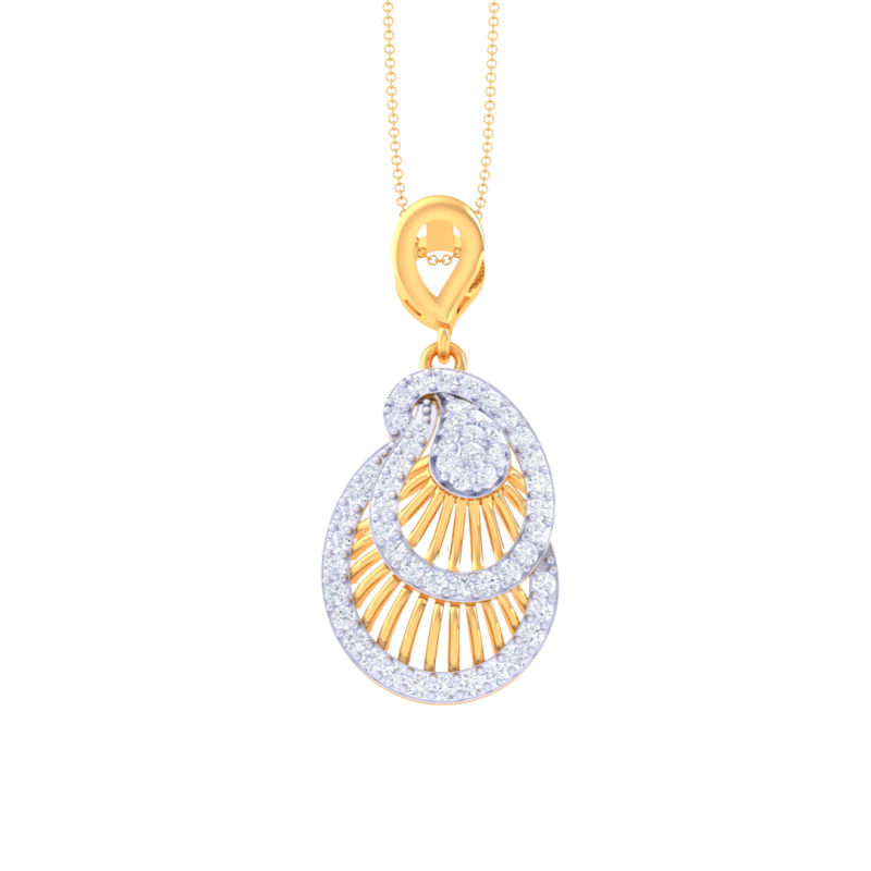3D Printable Cad jewelry design of Lady diamond Pendant Model 3D .c4d .max .obj .3ds .fbx .stl .blend 
