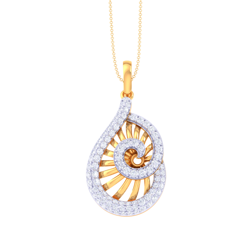 3D Printable Cad jewelry design of Lady diamond Pendant Modelo 3D .c4d .max .obj .3ds .fbx .stl .blend