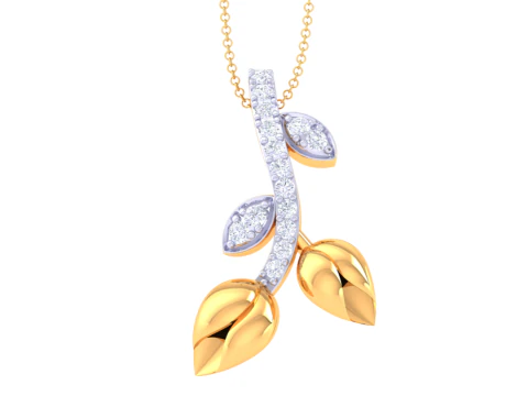 3D Printable Cad jewelry design of Lady diamond Pendant 3D Model