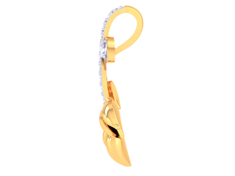 3D Printable Cad jewelry design of Lady diamond Pendant 3D Model