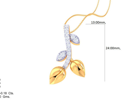 3D Printable Cad jewelry design of Lady diamond Pendant 3D 模型
