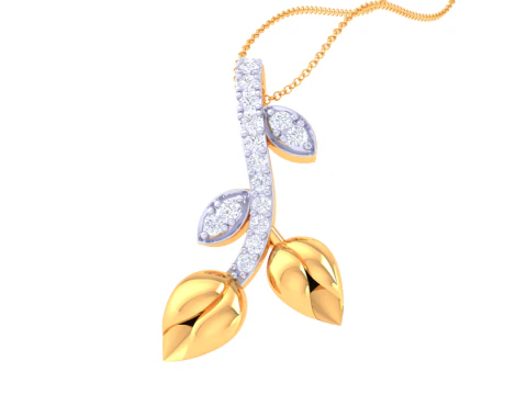 3D Printable Cad jewelry design of Lady diamond Pendant 3D Model