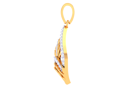 3D Printable Cad jewelry design of Lady diamond Pendant Modelo 3D