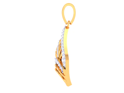 3D Printable Cad jewelry design of Lady diamond Pendant 3D Model